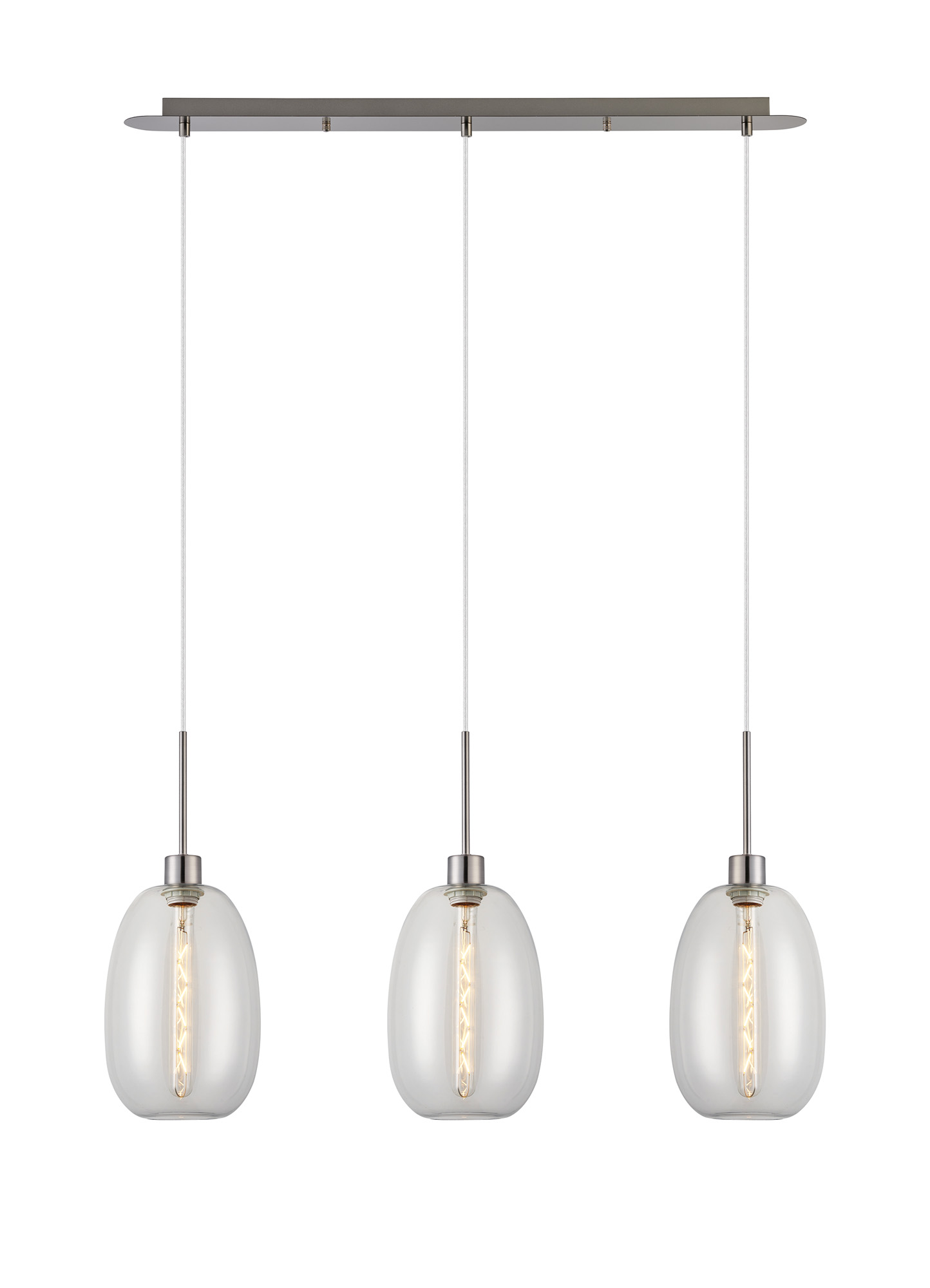 Lori Satin Nickel Ceiling Lights Deco Linear Fittings